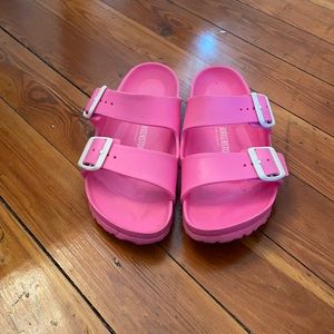 Foam pink Birkenstock sandals